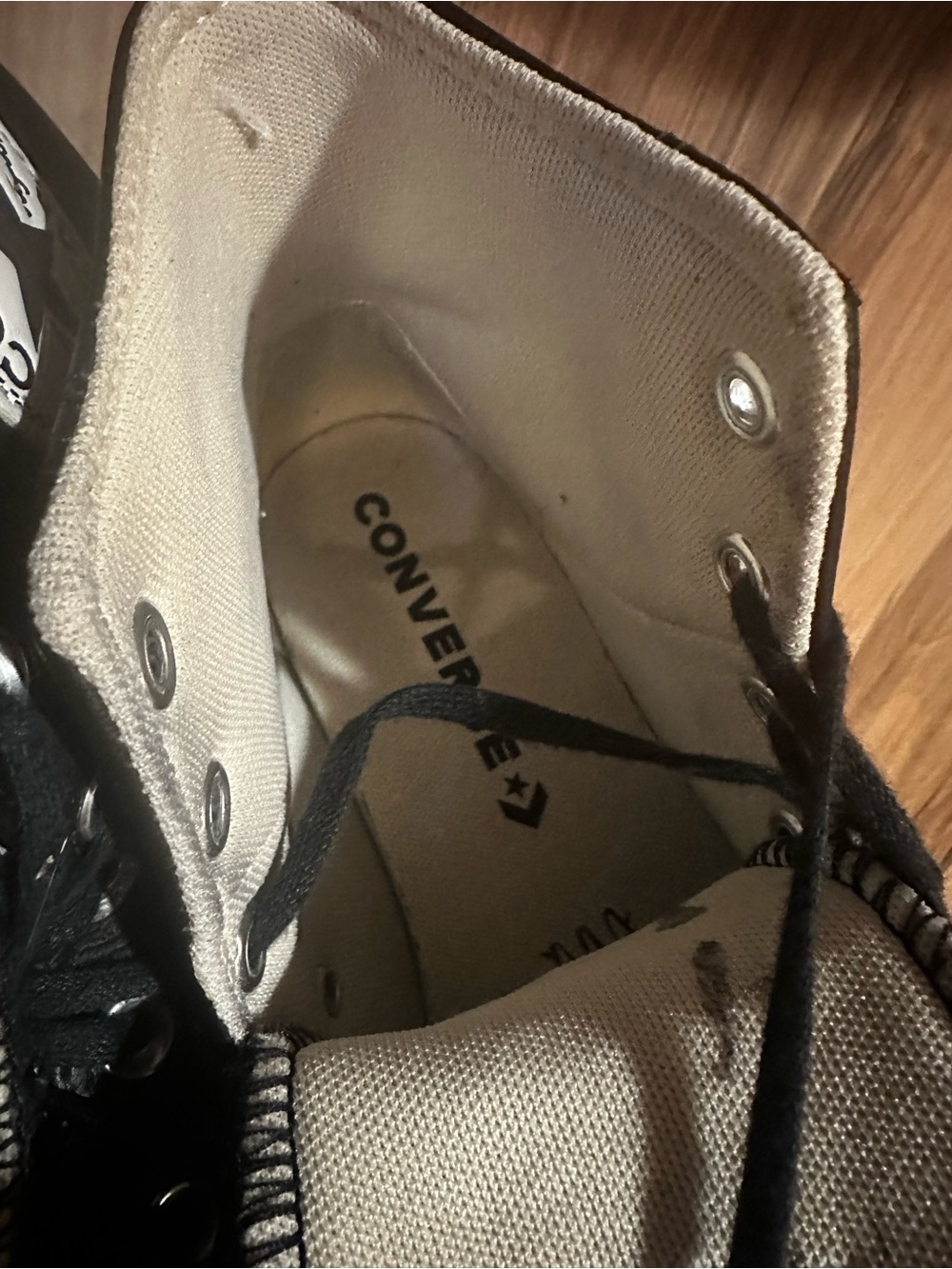 Converse Black White Platform Chuck Taylor High Tops - Picture 6 of 8